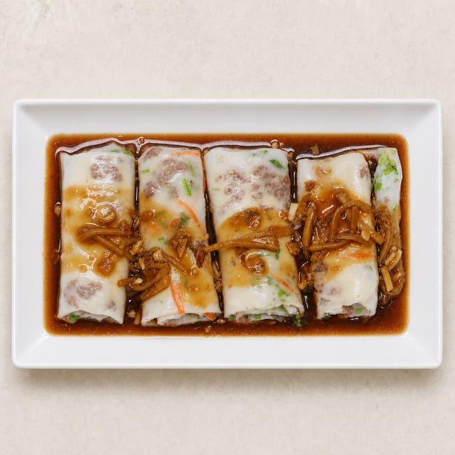 Steamed Rice Noodles Side.